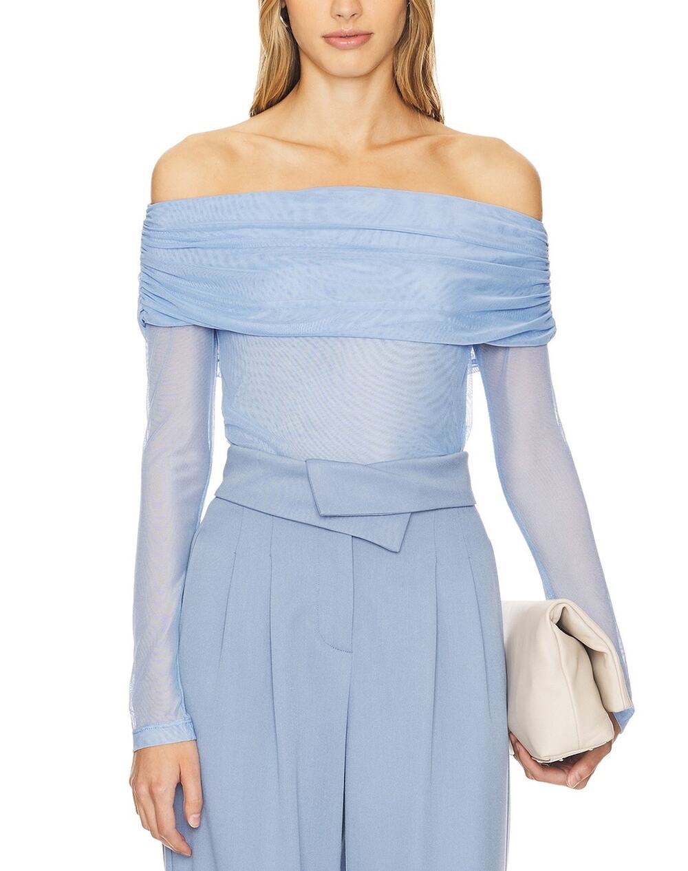 Kimberly Taylor Mesh Azure Sunset Top Size S